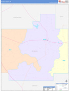 DeBaca County, NM Digital Map Color Cast Style
