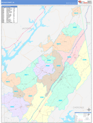 DeKalb County, AL Digital Map Color Cast Style