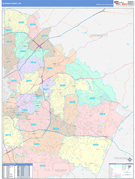 DeKalb County, GA Digital Map Color Cast Style