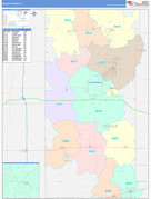 DeKalb County, IL Digital Map Color Cast Style