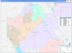 DeSoto Parish (County), LA Digital Map Color Cast Style