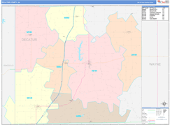 Decatur County, IA Digital Map Color Cast Style