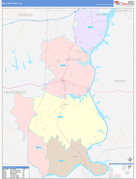 Decatur County, TN Digital Map Color Cast Style