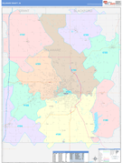 Delaware County, IN Digital Map Color Cast Style