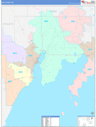 Delta County, MI Digital Map Color Cast Style