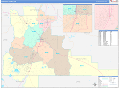 Deschutes County, OR Digital Map Color Cast Style