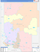 Dickinson County, MI Digital Map Color Cast Style