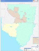 Dixie County, FL Digital Map Color Cast Style