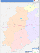Doddridge County, WV Digital Map Color Cast Style