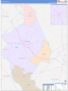 Dodge County, GA Digital Map Color Cast Style