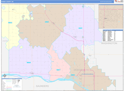 Dodge County, NE Digital Map Color Cast Style