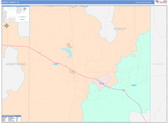 Donley County, TX Digital Map Color Cast Style