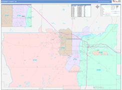 Dougherty County, GA Digital Map Color Cast Style