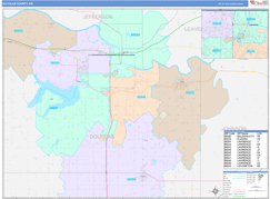 Douglas County, KS Digital Map Color Cast Style