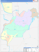 Douglas County, WA Digital Map Color Cast Style