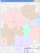 Dubois County, IN Digital Map Color Cast Style