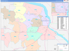 Dubuque County, IA Digital Map Color Cast Style