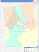 Duchesne County, UT Digital Map Color Cast Style