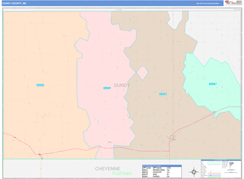 Dundy County, NE Digital Map Color Cast Style