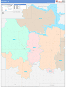 Dunn County, ND Digital Map Color Cast Style