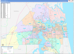 Duval County, FL Digital Map Color Cast Style