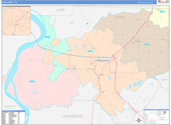 Dyer County, TN Digital Map Color Cast Style