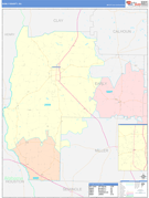 Early County, GA Digital Map Color Cast Style