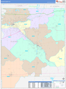 Elkhart County, IN Digital Map Color Cast Style