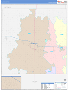 Ellis County, KS Digital Map Color Cast Style