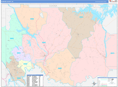 Elmore County, AL Digital Map Color Cast Style