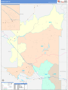 Elmore County, ID Digital Map Color Cast Style