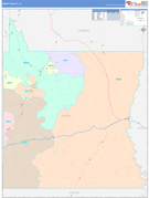 Emery County, UT Digital Map Color Cast Style