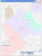 Erath County, TX Digital Map Color Cast Style