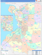 Erie County, NY Digital Map Color Cast Style