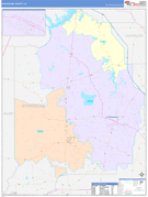 Evangeline Parish (County), LA Digital Map Color Cast Style