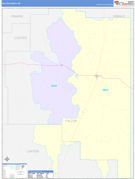 Fallon County, MT Digital Map Color Cast Style