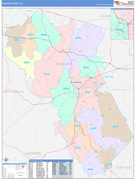 Fauquier County, VA Digital Map Color Cast Style