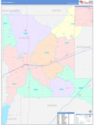 Fayette County, IL Digital Map Color Cast Style