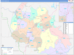 Fayette County, WV Digital Map Color Cast Style