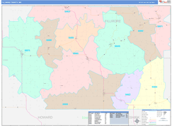 Fillmore County, MN Digital Map Color Cast Style
