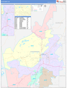 Floyd County, GA Digital Map Color Cast Style