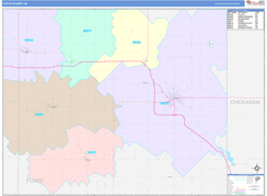 Floyd County, IA Digital Map Color Cast Style