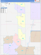 Ford County, IL Digital Map Color Cast Style