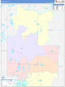 Forest County, WI Digital Map Color Cast Style