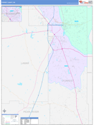 Forrest County, MS Digital Map Color Cast Style