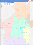 Fountain County, IN Digital Map Color Cast Style