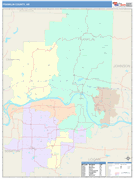 Franklin County, AR Digital Map Color Cast Style