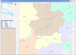 Franklin County, KS Digital Map Color Cast Style