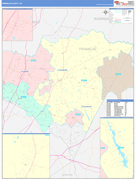 Franklin County, NC Digital Map Color Cast Style