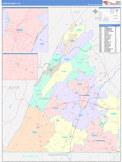 Franklin County, PA Digital Map Color Cast Style